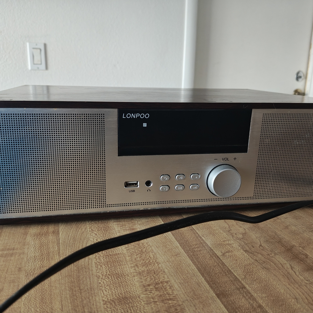 Silver and Black Portable Radio